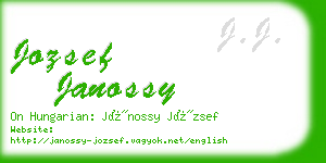 jozsef janossy business card